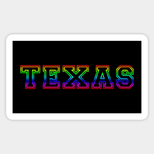 Texas Pride Rainbow Black Sticker
